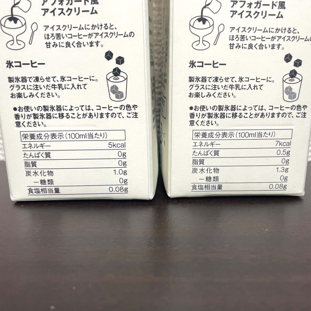 カフェインレスの方が若干カロリーが少ない