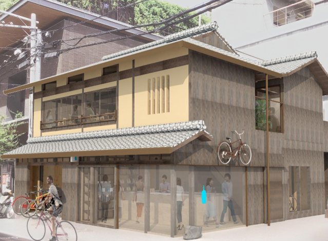 ブルーボトルコーヒー 京都六角カフェの店舗の外観