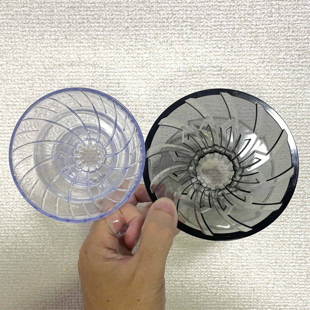 ハリオのアルファドリッパーはV60より若干大きい