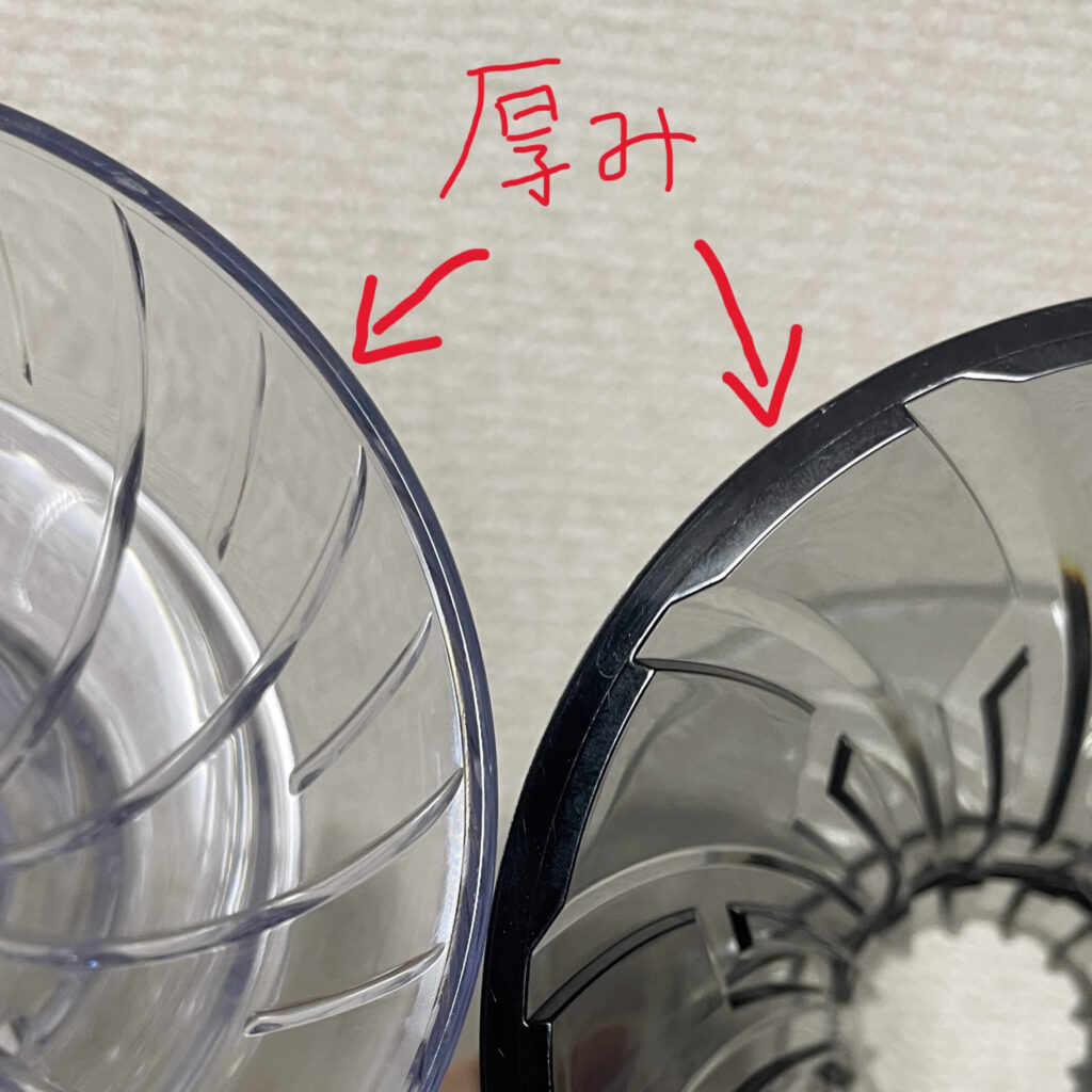 「ALPHA DRIPPER」はトライタンの肉厚設計