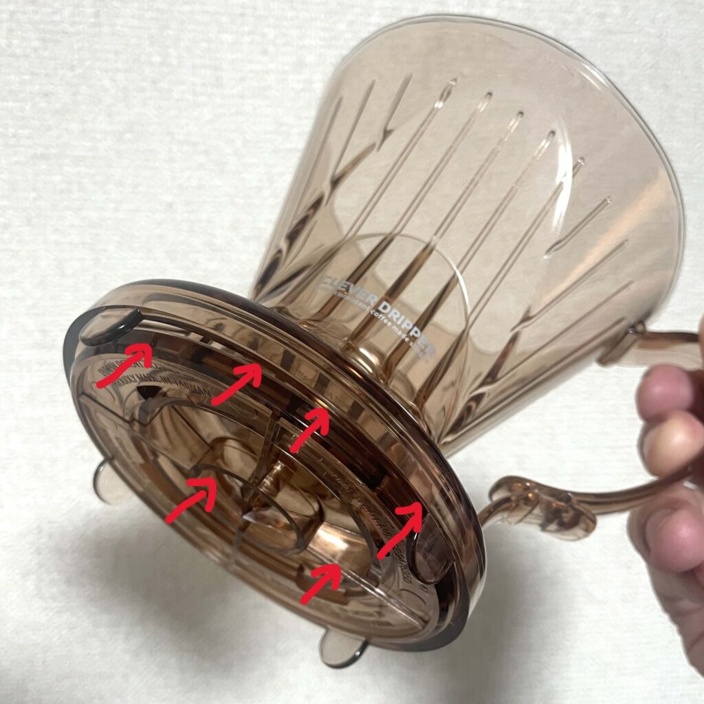 クレバードリッパーは底が上がって栓が開く