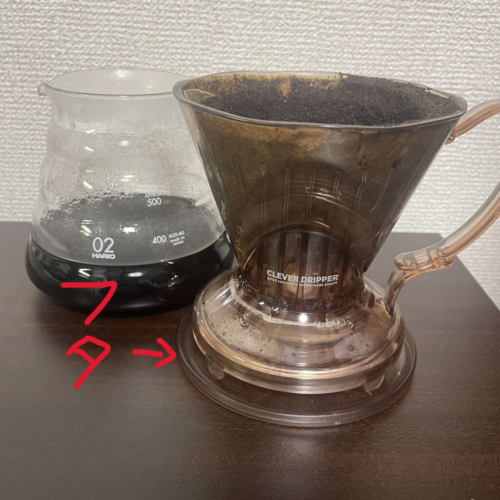 クレバードリッパーのフタは受け皿にもなる