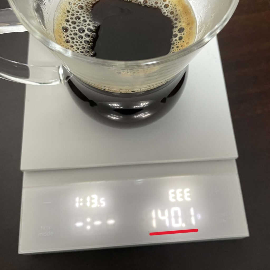 お湯140g