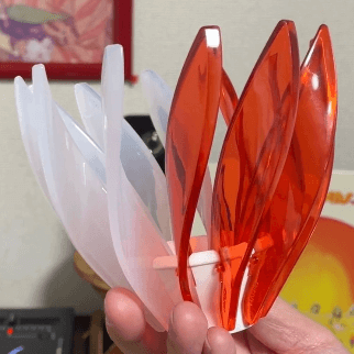 SUIRENのカラーリブカスタマイズ例：赤と白