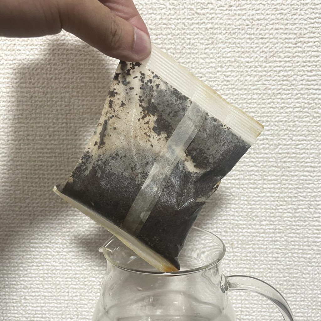 水出しコーヒーパックの注意点、過抽出