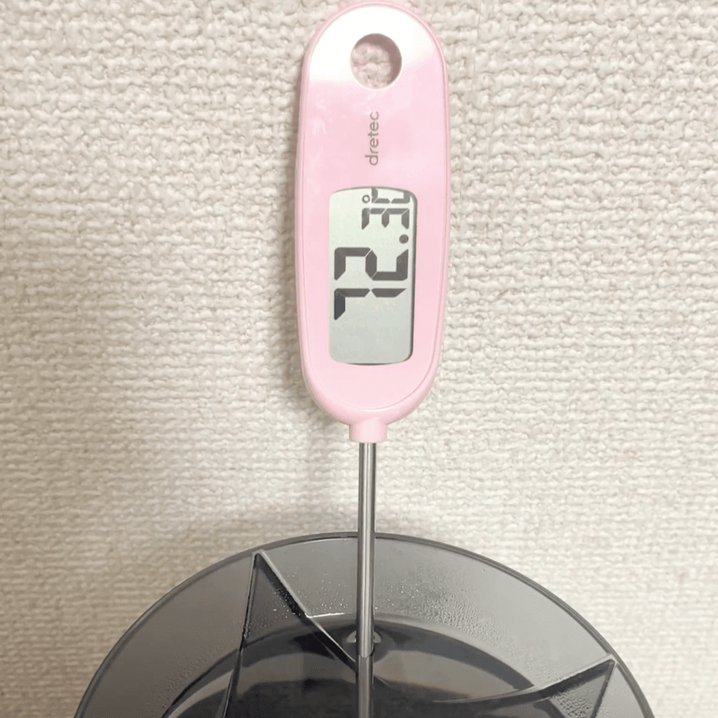 予熱なしのMUGEN72.3℃
